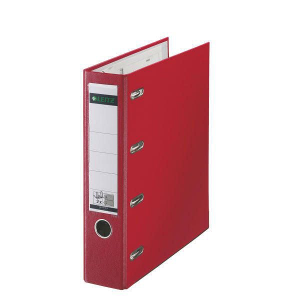 LEITZ Doppelordner 2x A5 quer Karton rot