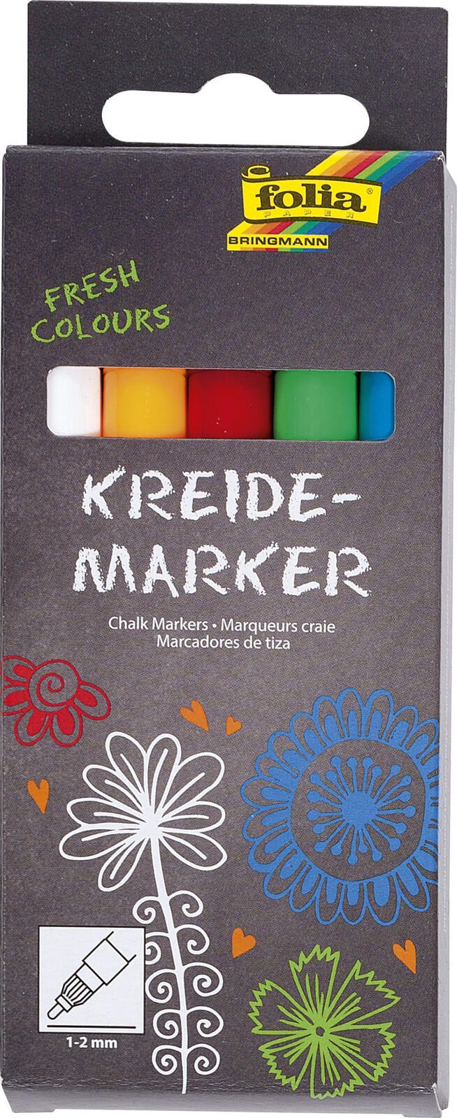 folia Fresh Colours Kreidemarker 1.0 - 2.0 mm Mehrfarbig