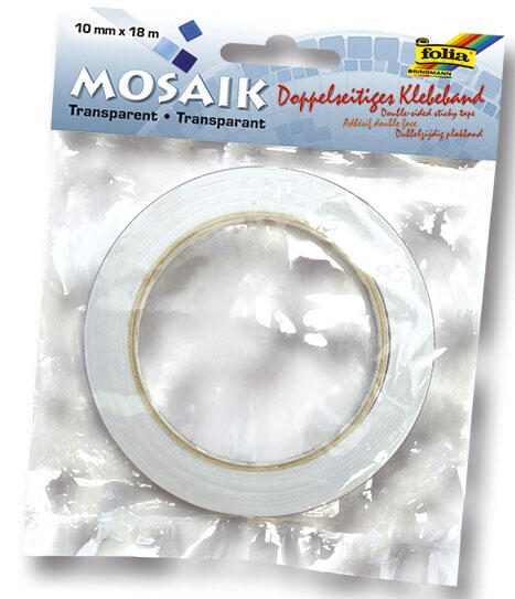 folia doppelseitiges Klebeband 10 mm x 18 m transparent