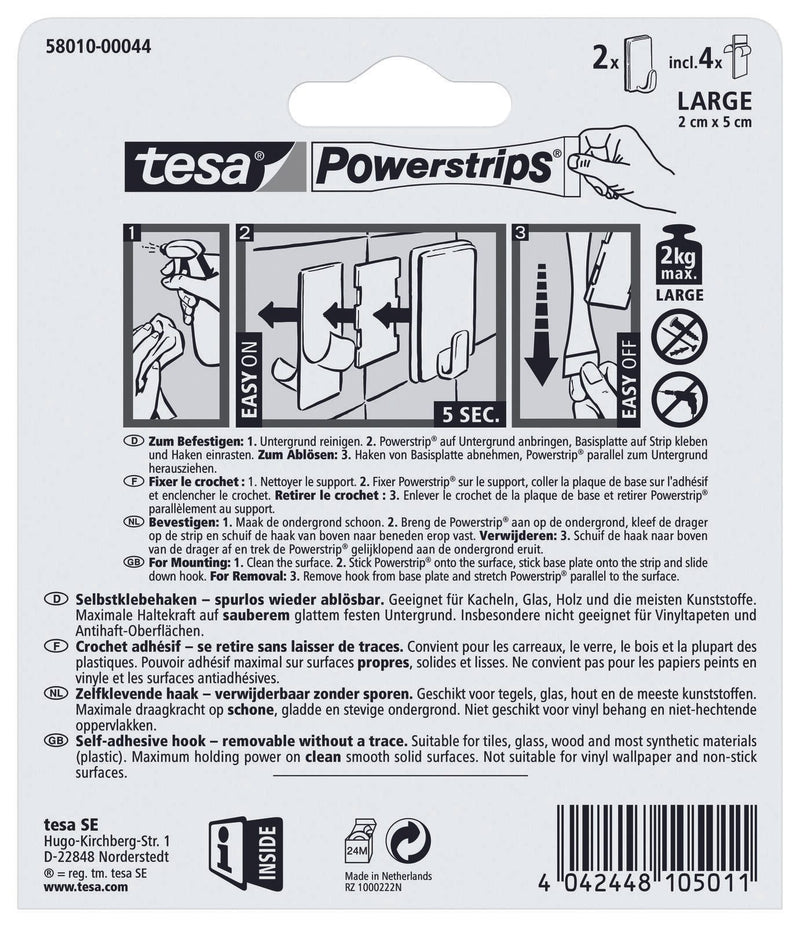 tesa Klebehaken 20 mm x 50 mm weiß