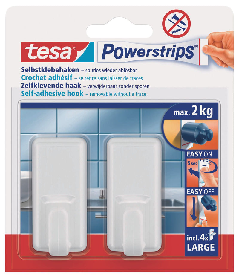 tesa Klebehaken 20 mm x 50 mm weiß
