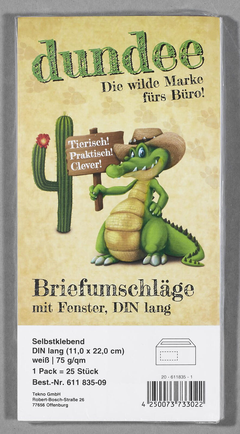 dundee Briefumschläge DIN lang mit Fenster selbstklebend