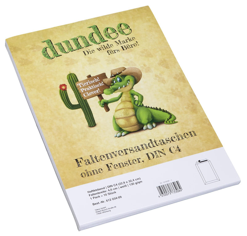 dundee Faltentaschen DIN C4 weiß