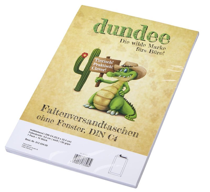 dundee Faltentaschen DIN C4 weiß