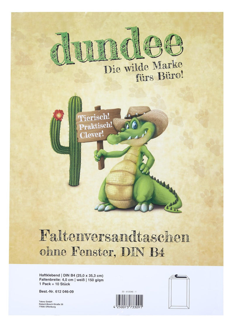 dundee Faltentaschen DIN B4 weiß