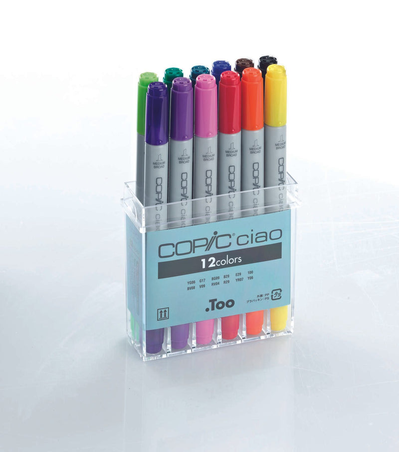 COPIC® Ciao 12er Set Layoutmarker-Set 1.0 + 6.0 mm Mehrfarbig