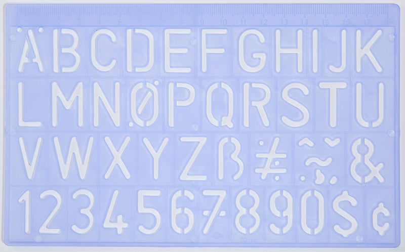 WEDO Buchstabenschablonen-Set blau-transparent