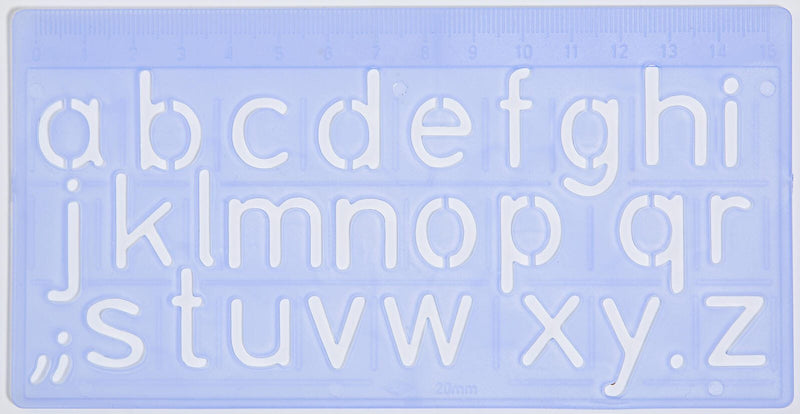 WEDO Buchstabenschablonen-Set blau-transparent