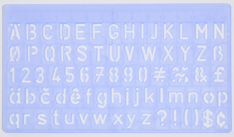 WEDO Buchstabenschablonen-Set blau-transparent