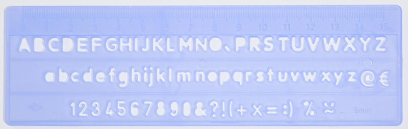 WEDO Buchstabenschablonen-Set blau-transparent