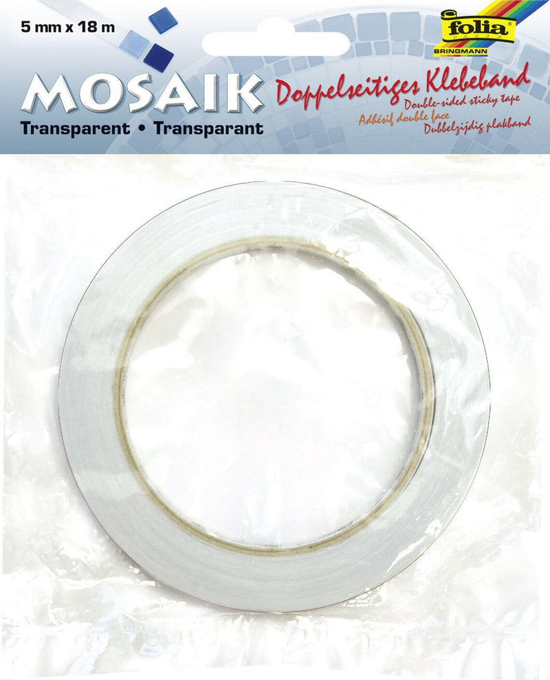 folia doppelseitiges Klebeband 5 mm x 18 m transparent