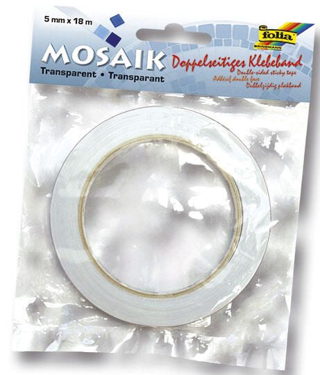 folia doppelseitiges Klebeband 5 mm x 18 m transparent
