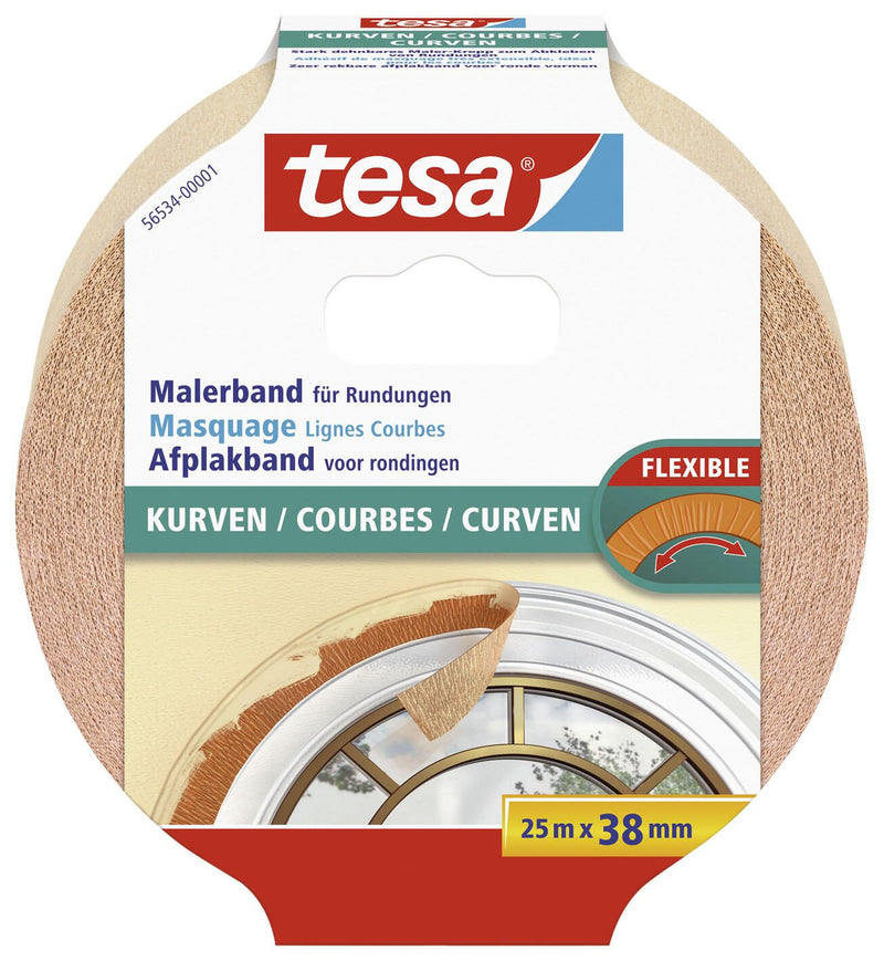 tesa Kreppband 38 mm x 25 m beige