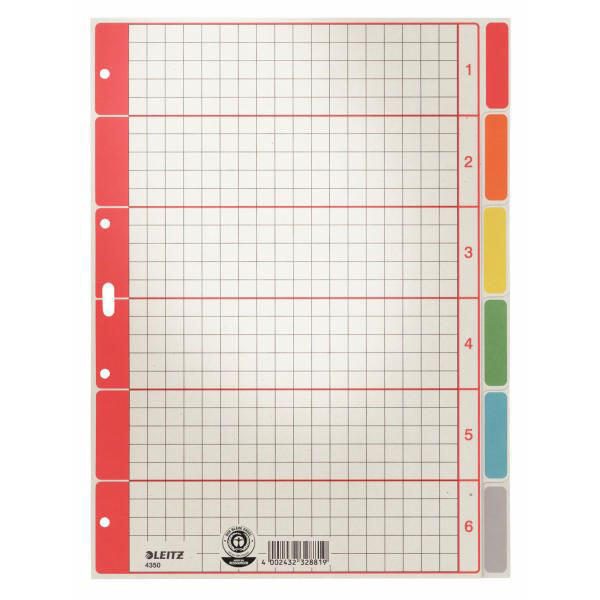 LEITZ Ordnerregister Vollformat 1-6 DIN A4