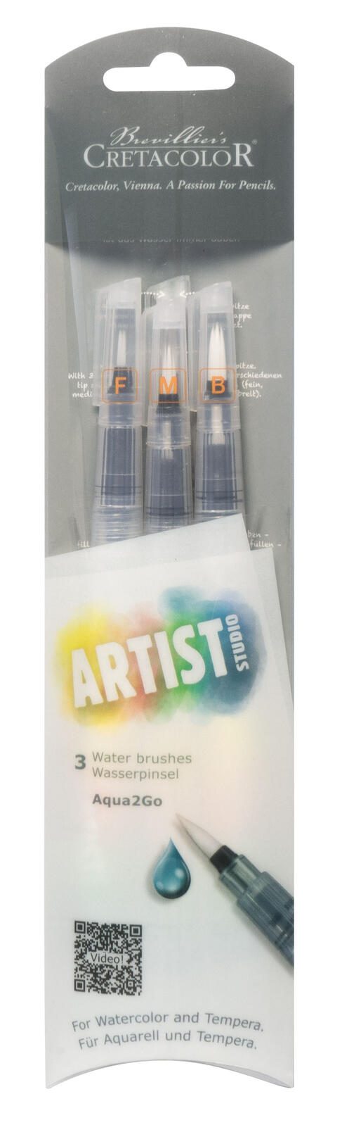 Brevillier's CRETACOLOR Pinsel-Set 3-teilig