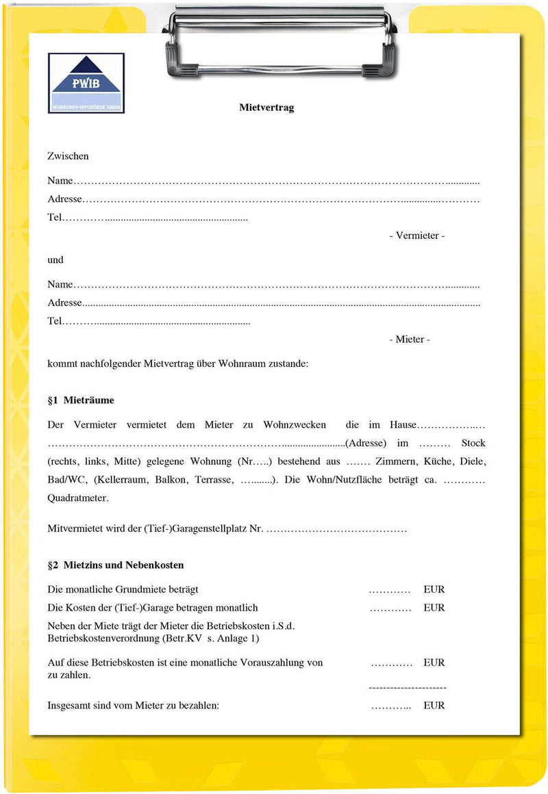 LEITZ Klemmbrettmappe DIN A4 gelb