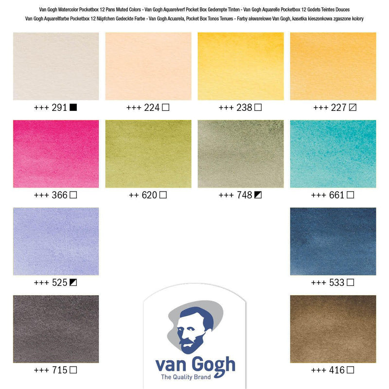 van Gogh Wasserfarbkasten 12 Farben