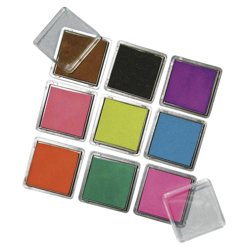 Rayher Stempelkissen 3,5 x 3,5 cm 9 Farbtöne