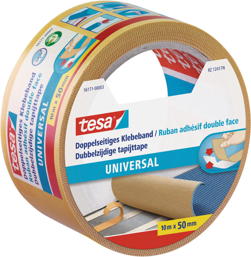 tesa doppelseitiges Klebeband 50 mm x 10 m weiß