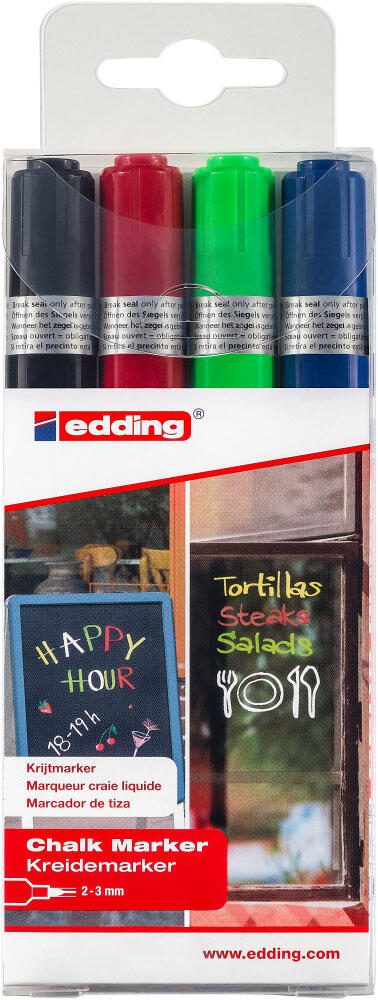 edding 4095 Kreidemarker 2.0 - 3.0 mm Mehrfarbig