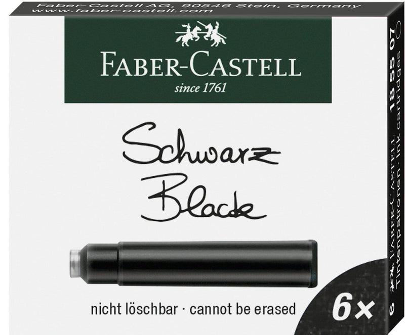FABER-CASTELL Tintenpatronen für Füller schwarz