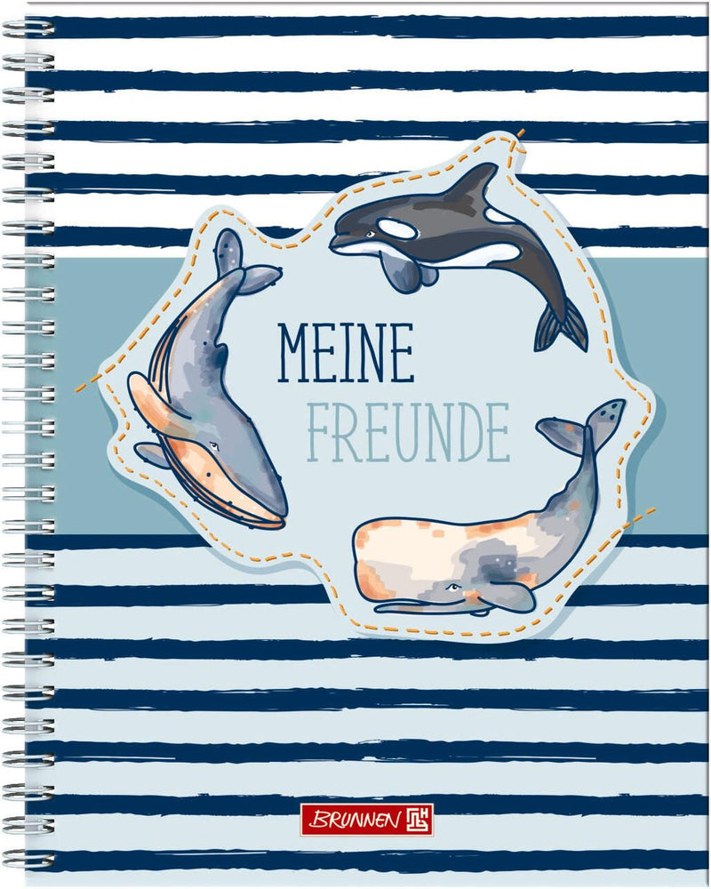 BRUNNEN Freundebuch ca. DIN A5 liniert, 80 Seiten