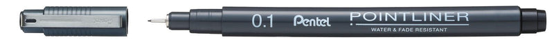 Pentel Pointliner Fineliner-Set 0.05 + 0.1 + 0.2 + 0.3 + 0.5 + 0.8 mm Schwarz