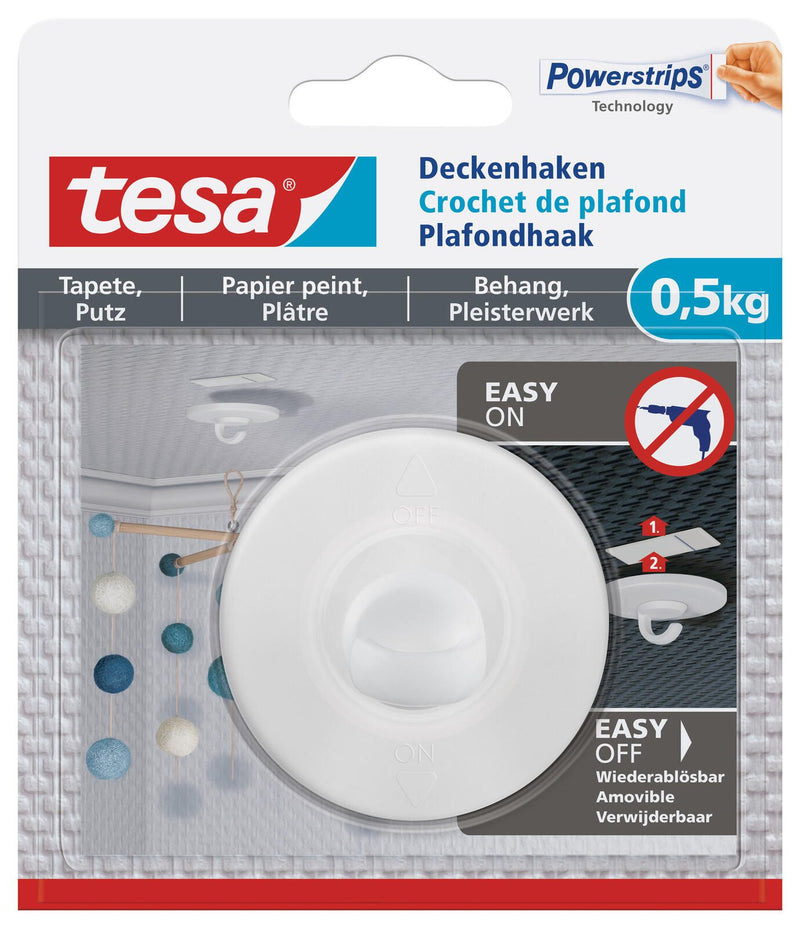 tesa Klebehaken 6 cm x 6 cm weiß