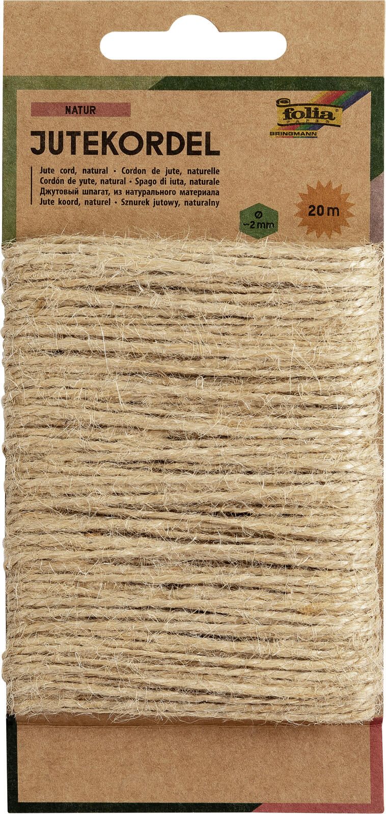 folia Kordeln 3 mm x 20 m beige