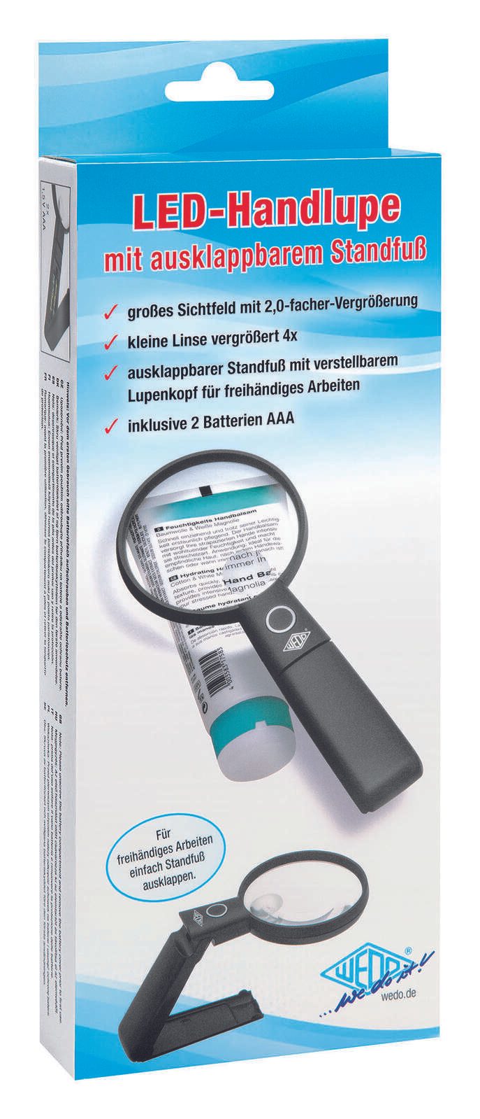 WEDO Lupe schwarz 2-fach