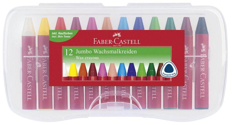 FABER-CASTELL Wachsmalstifte 12 Stifte