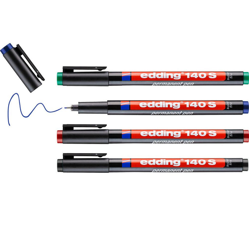 edding 140 S permanent Folienstifte-Set 0.3 mm Mehrfarbig