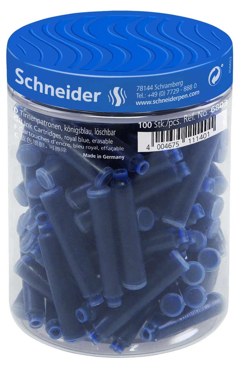 Schneider Tintenpatronen für Füller blau