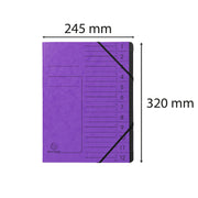 Exacompta Ordnungsmappen DIN A4 12-Fach violett
