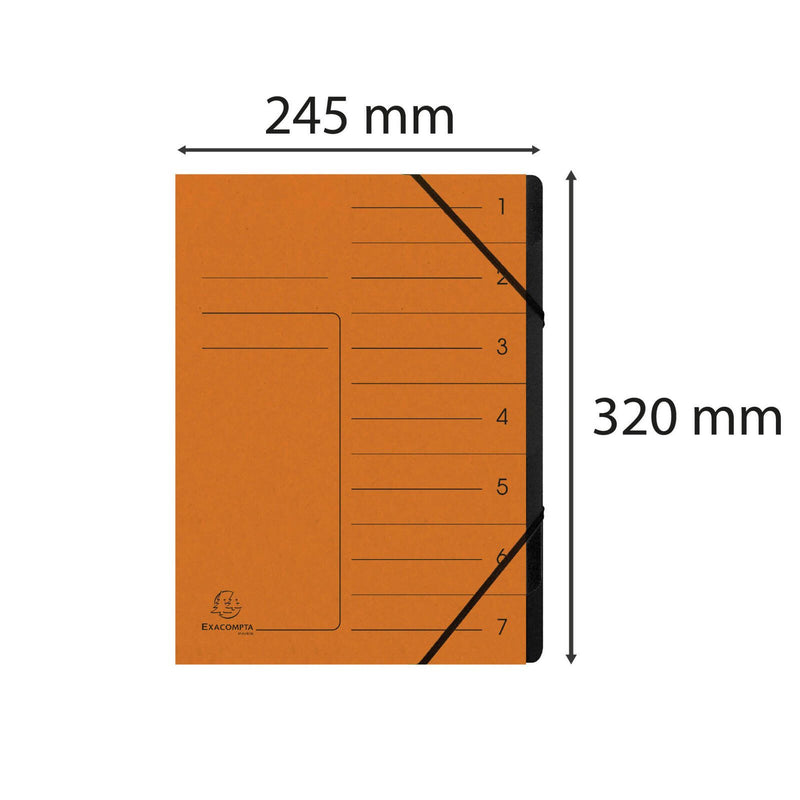 Exacompta Ordnungsmappen DIN A4 7-Fach orange