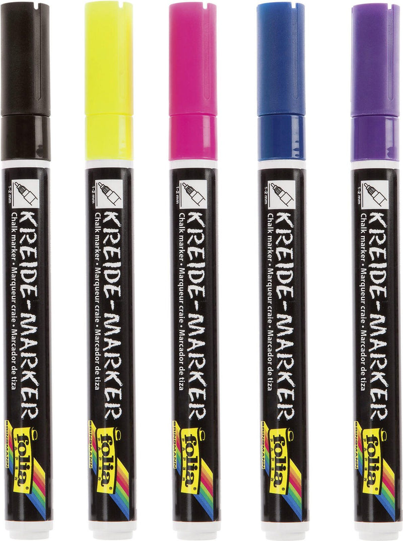 folia Neon Lights Kreidemarker 1.0 - 2.0 mm Mehrfarbig