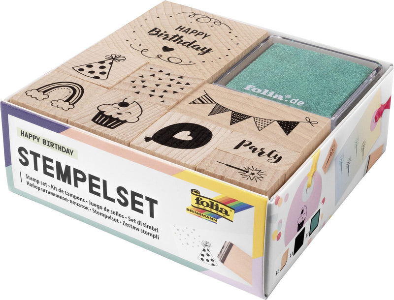 folia Motivstempel-Set HAPPY BIRTHDAY