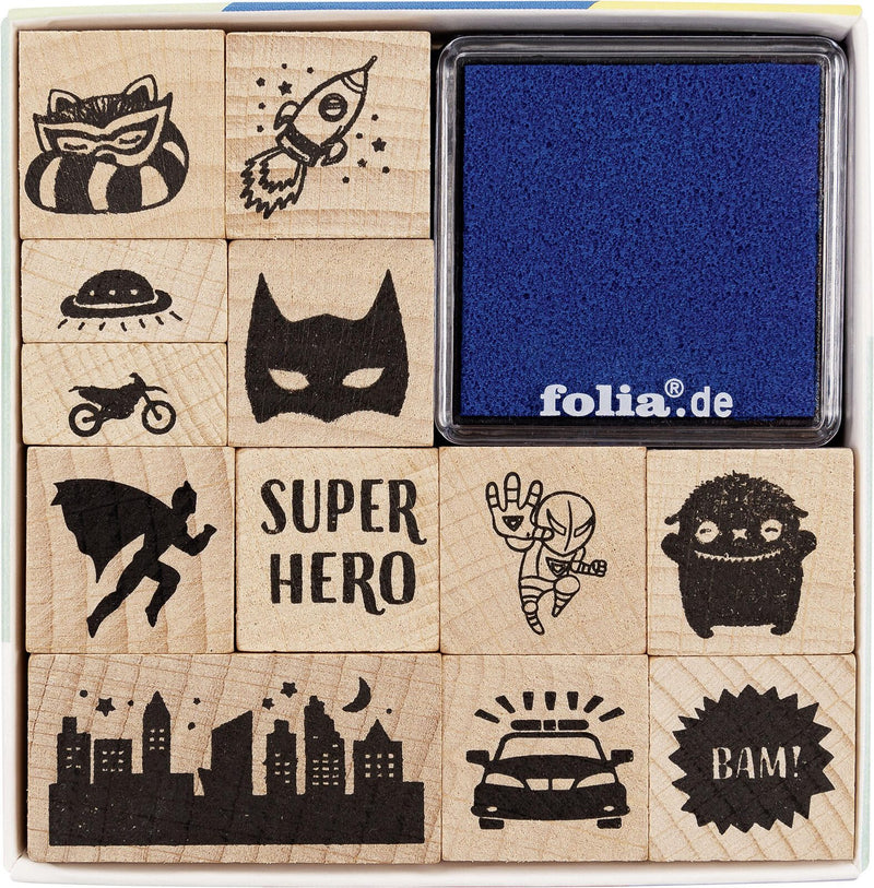 folia Motivstempel-Set SUPERHEROES