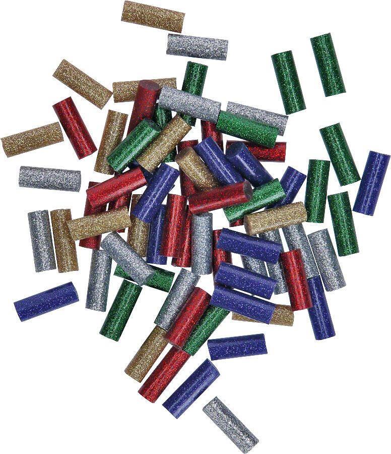 BOSCH Heißklebesticks Gluey Glitter-Mix Glitterfarben rot, grün, blau, silber, gold