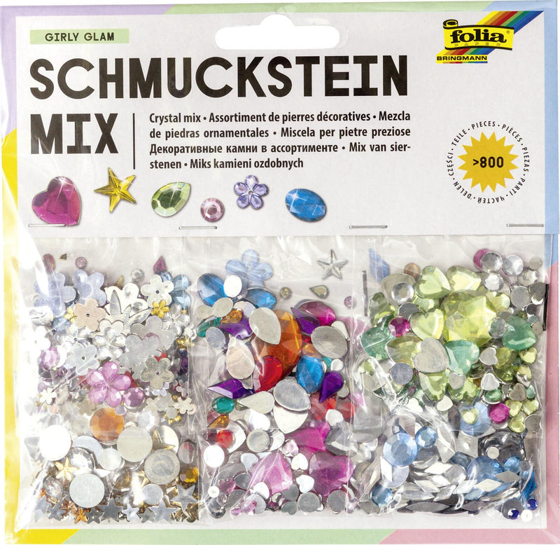 folia Schmucksteine mehrfarbig