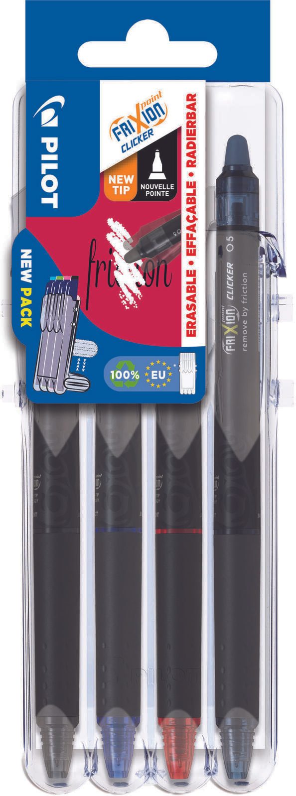 PILOT FRIXION Clicker Tintenroller-Set 0.3 mm Mehrfarbig