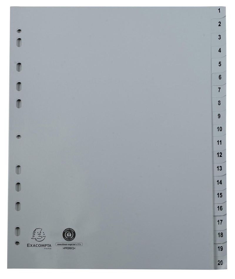 Exacompta Ordnerregister Vollformat 1-20 DIN A4