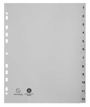 Exacompta Ordnerregister Vollformat, Überbreite 1-12 DIN A4