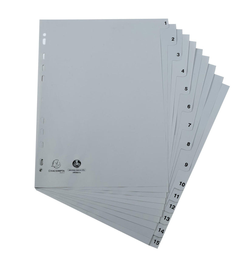 Exacompta Ordnerregister Vollformat 1-15 DIN A4