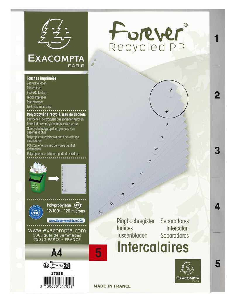 Exacompta Ordnerregister Vollformat 1-5 DIN A4