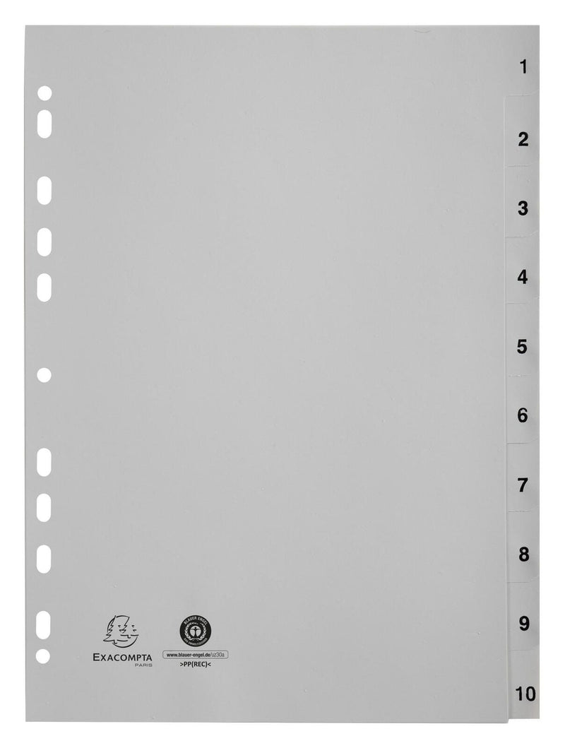 Exacompta Ordnerregister Vollformat 1-10 DIN A4