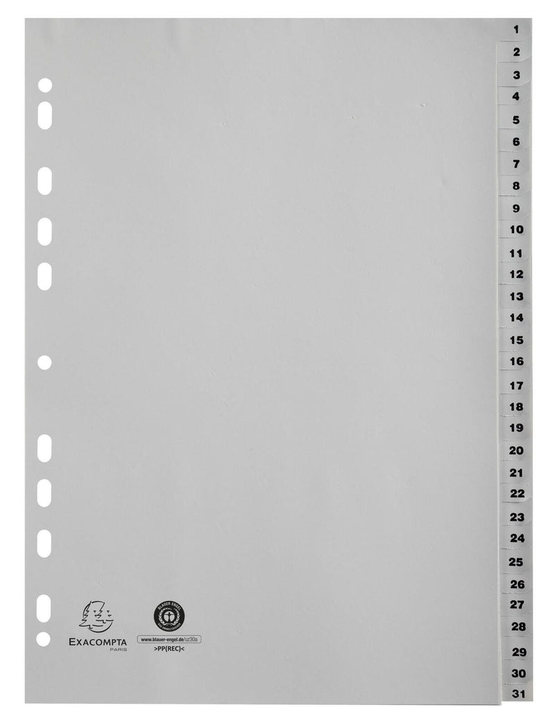 Exacompta Ordnerregister Vollformat 1-31 DIN A4