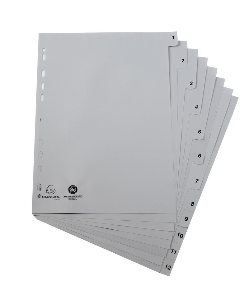 Exacompta Ordnerregister Vollformat 1-12 DIN A4