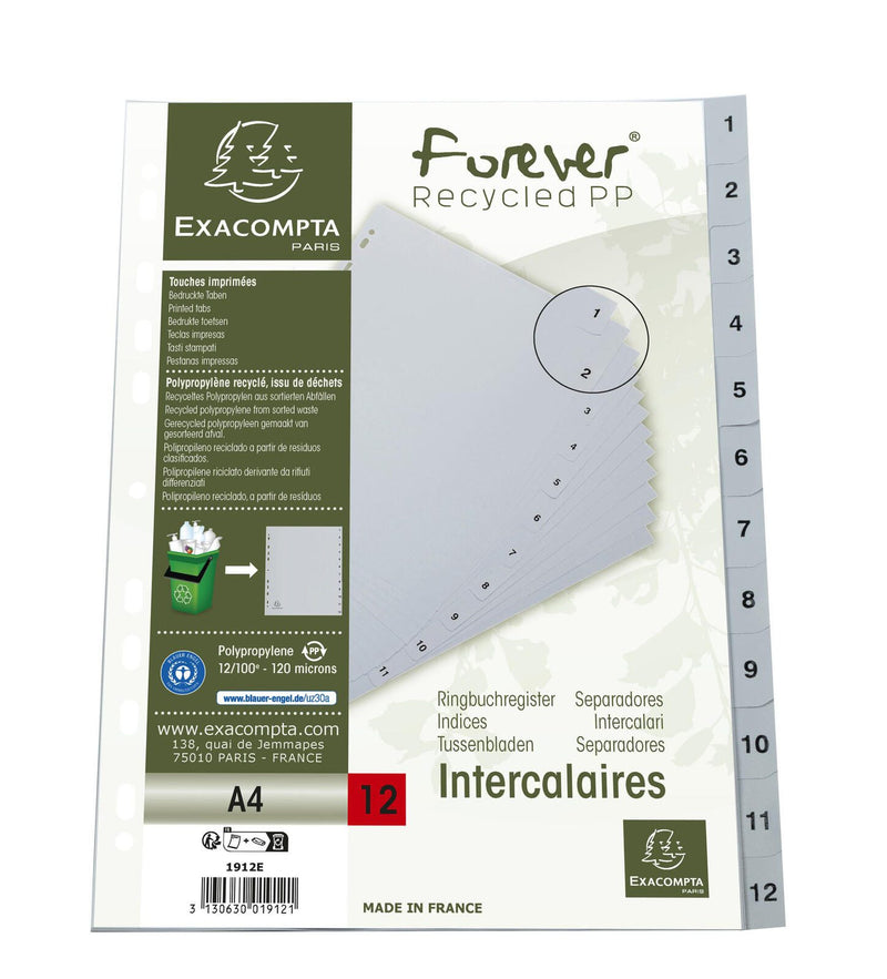 Exacompta Ordnerregister Vollformat 1-12 DIN A4