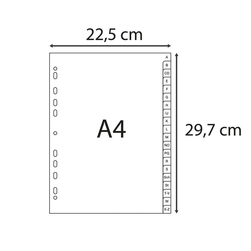Exacompta Ordnerregister Vollformat A-Z DIN A4